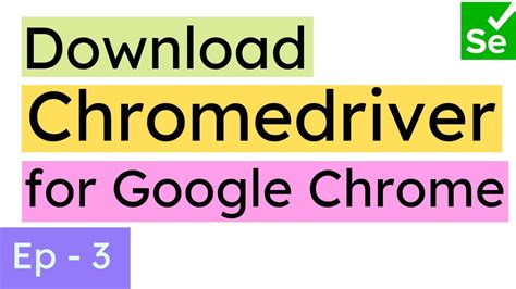 WebDriver is an open source tool for automated testing of webapps across many browsers. . Download chromedriver